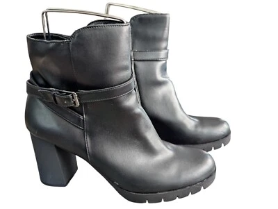 Botas femininas Anne Klein Hudsen pretas 9,5M EUA N/W defeitos sem caixa - Imagem 1 de 4