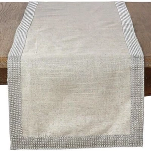Jeweled Trim Studded Design Table Runner 16" X 72" Si - Picture 1 of 3
