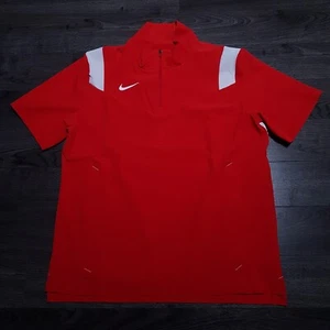 NIKE Football Coach Vented Sideline Jacket Mens Size LARGE Red Chiefs - Picture 1 of 6