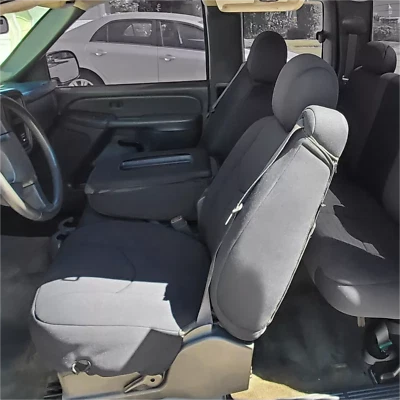 Cubiertas de asiento de tela de primera fila de tela para Chevy/GMC Sierra 1500 cabina extendida 99-06 02 Foto 1 de 4