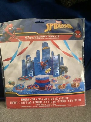 Marvel SPIDER-MAN Wall  Decorating Kit (1) Backdrops / Cutouts New - Image 1 of 4