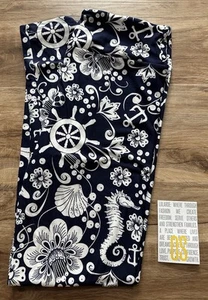 NEW RELEASE LuLaRoe OS One Size Leggings Navy Seahorse Shell Anchor Print New - Picture 1 of 3