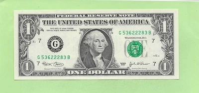 2003 ..UNCIRC $1  G 5362 2283 B  .... 2003  $1  G-B     NICE NOTE      FRN - Image 1 of 2