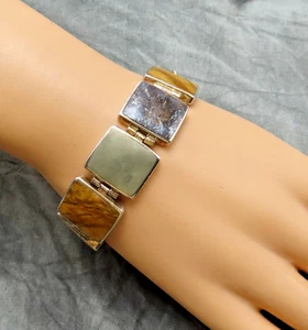 Brazalete Peyote Bird PB Plata Esterlina Navajo 7.75" Jaspe Multi Piedras Preciosas 722f - Imagen 1 de 13
