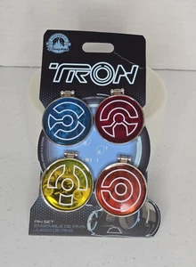 Disney Parks TRON Lightcycle Run Pin Booster Set de 4 - Nuevo en Paquete - Imagen 1 de 12