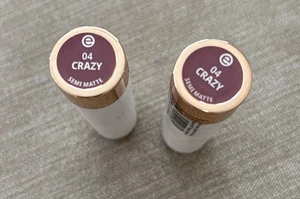 LOT OF 2 essence Semi Matte Lipstick #04 CRAZY New Sealed - Picture 1 of 2