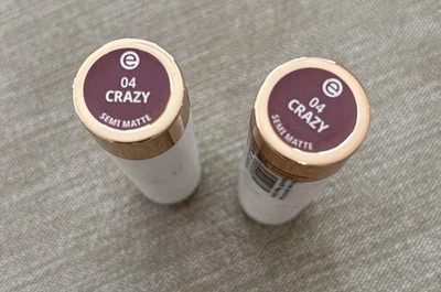 LOT OF 2 essence Semi Matte Lipstick #04 CRAZY New Sealed - Image 1 of 2