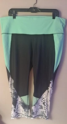 Leggins para mujer XERSION Aqua Menthe/negro/blanco multicolor atléticos talla XXL Foto 1 de 4