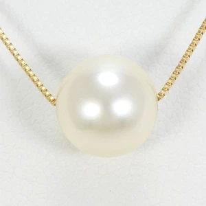 18K Gelbgold Halskette Perle (Perle) ca.1,6g ca.40cm kostenloser Versand gebraucht - Bild 1 von 4