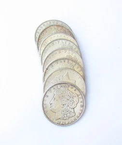 1921 D XF MORGAN DOLLARS (8) #400154 - Picture 1 of 3