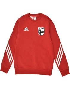 ADIDAS Boys Graphic Sweatshirt Jumper 13-14 Years XL Red Cotton BG22 - Picture 1 of 3