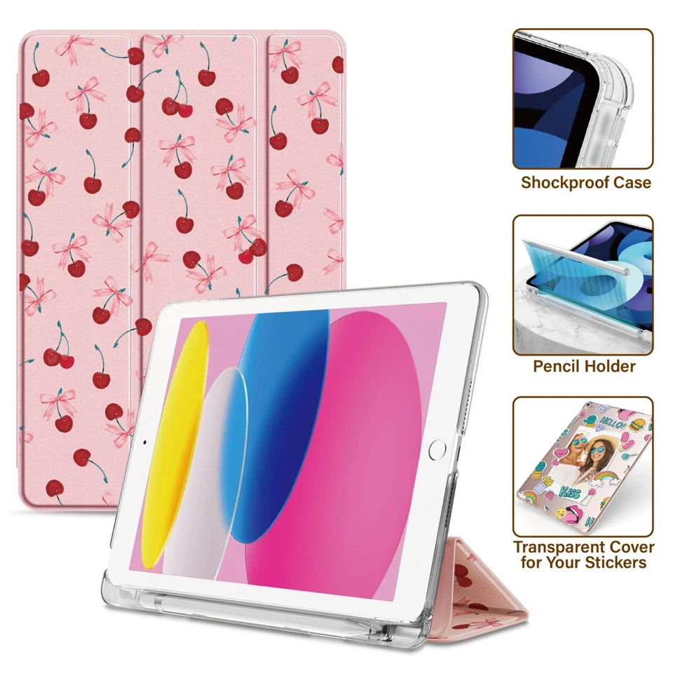 For iPad 10 11 Air Pro Mini Magnetic Case Shockproof Cover with Pencil Holder - Image 1 of 1