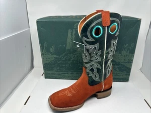 Buck & Brana Darla Cowgirl Westernstiefel Damen rostfarben Leder Stickerei Größe 7,5 - Bild 1 von 8