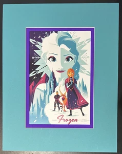 Disney's FROZEN Professionally Matted PRINT Mondo Tom Whalen art - Picture 1 of 1