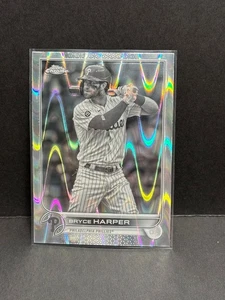 2022 Topps Chrome Sonic - Bryce Harper #220 Black & White RayWave Refractor - Bild 1 von 2