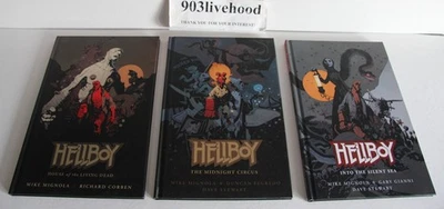 DARK HORSE HELLBOY MIDNIGHT INTO SILENT SEA HOUSE LIVING DEAD HC HARDCOVER SET - Image 1 of 4