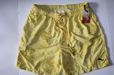 Tommy Bahama Swim Suit Trunks Captain Jacquard Yellow New 34-36 waist Large L - Image 1 of 4