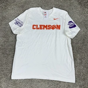 Clemson Tigers Shirt Mens XL White Orange NCAA Football Nike Graphic Tee - Picture 1 of 10