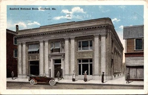 SANFORD NATIONAL BANK Sanford, Maine ME c1928 Postcard - Picture 1 of 2
