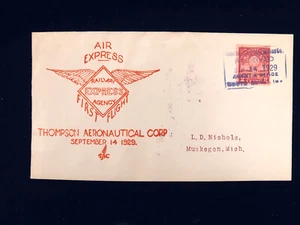 IN SOUTH BEND SEPT 14 1929 RAILWAY EXPRESS 1ST FLT AIR EXPRESS #656 SCARCE LABEL - Picture 1 of 2