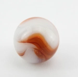 Swag vintage arancio bianco marmo vortice .67" - Foto 1 di 8