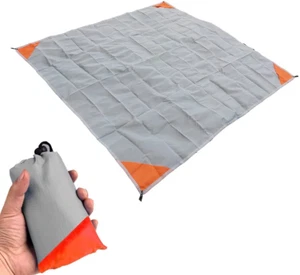 Pocket Picnic Blanket Sandproof Waterproof Lightweight Pocket Camping Tarp 55x60 - Picture 1 of 10