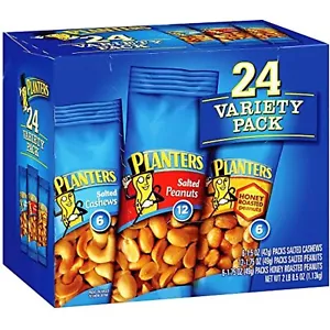 Planters Nut 24 Count-Variety Pack, 2 Lb 8.5 Ounce carrier to shipping - Picture 1 of 5