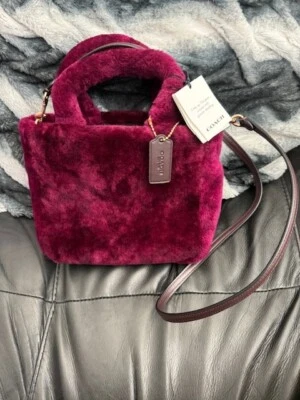 Bolso de Mano COACH Firma Fucsia Estilo Piel de Oveja CM177 ¡¡Nuevo!!! Foto 1 de 4
