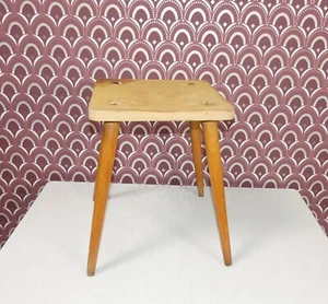 Vintage 50er Jahre Hocker Schemel Holz ROHLING fifties Klassiker zur Selbstgest. - Bild 1 von 7