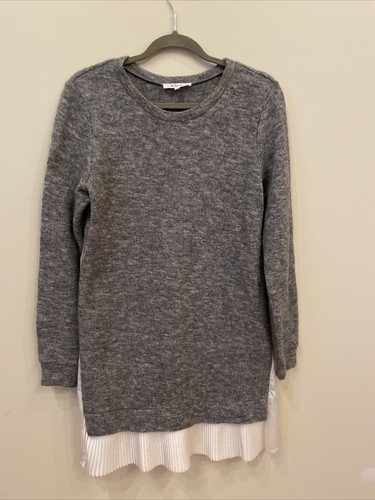 OFF WHITE CLU TOO Pleated Sweater Dress Gray off White Women’s Size XS