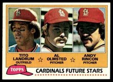 1981 Topps Cardinals Future Stars - Tito Landrum/Al Olmsted/Andy Rincon RC St.
