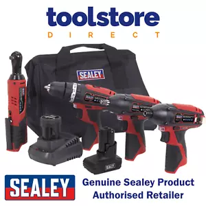 Sealey CP1200COMBO Kit combinato utensili elettrici senza fili 12 V borsa batteria trapano a percussione - Foto 1 di 11
