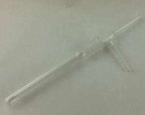 Pyrex 7729-28 trennbare 28x200mm Vakuumfalle; INN und OUT Röhre --NEU-- - Bild 1 von 7