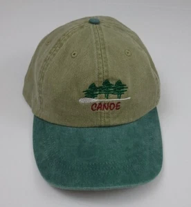 Vintage 90s Canoe Oar Outdoor Tree Embroidered Hat Vtg 2 Tone Mesh Lined Adams - Picture 1 of 6