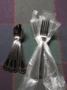 12 Liberty Tabletop, USA - Dinner Place Forks & Spoons - Pearl - NEW 2nd - Picture 1 of 2
