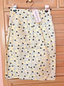 Neu mit Etikett neu Vintage David Brooks gelb & mit marineblauen und weißen Blumen Shorts 14 - Bild 1 von 1