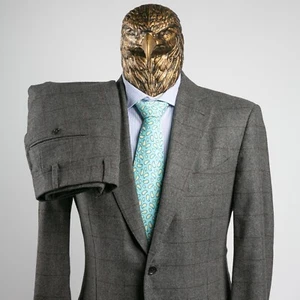 Great $4750 ERMENEGILDO ZEGNA Pure Wool CHECK Suit Gray 40US/50IT - Picture 1 of 23