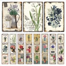 Vintage Provence Style Flower Metal Sign Wall Decor Poster Home Retro Tin Plate