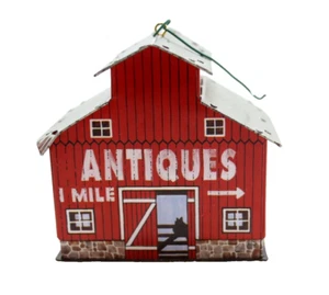 Hallmark Keepsake Ornament Red Barn Pressed Tin 1999 in Box - Picture 1 of 7