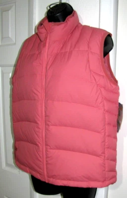 NWT Cabela's Premier Northern Goose Down Puffer Vest Women's Salmon-Pink Size M - Image 1 of 4