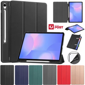For Samsung Galaxy Tab S10 FE+ 13.1" X620 Smart Leather Case With S Pen Holder - Picture 1 of 80