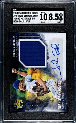 Panini DK #JMS-NS 2018 Noah Syndergaard Holo Gold 15/25 SGC 8,5/10 automático JMS Foto 1 de 2