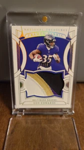 2019 Panini National Treasures Framed Fabric Gus Edwards 9/10 card great patch ! - Picture 1 of 3