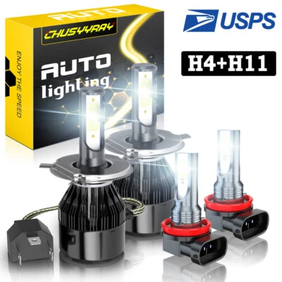 Kit de 4x bombillas LED faros antiniebla altos/bajos para Mitsubishi Mirage 2014-2019 Foto 1 de 4