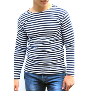 T-SHIRT RUSSIAN SAILOR’S TOP NAVY& BLACK GREEN RED BLUE COTTON NEW TELNYASHKA - Picture 1 of 10