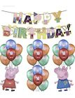 Świnka Peppa urodziny George Balony Pacakge Baner Numer Urodziny Impreza Dzieci