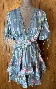 ASOS Design Dress Blue Floral Ruffle Tiered Summer Dress Size 8 Petite - Picture 1 of 8