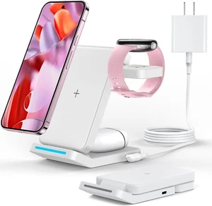 Compact Foldable Wireless Charger for Google Pixel Watch 3, 2 & Pixel Buds Pro - Picture 1 of 9