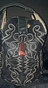 Hondo Boots Handbag Cowgirl Western Boot Leather Purse - Picture 1 of 14