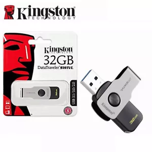 Kingston DT SWIVL USB3.1 Flash Drive Memory Thumb Stick 8GB 16GB 32GB 64GB 128GB - Picture 1 of 11